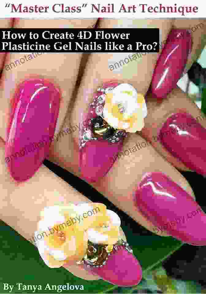 4D Flower Plasticine Gel Nails With Abstract Design And Shimmering Embellishments Master Class Nail Art Technique: How To Create 4D Flower Plasticine Gel Nails Like A Pro?