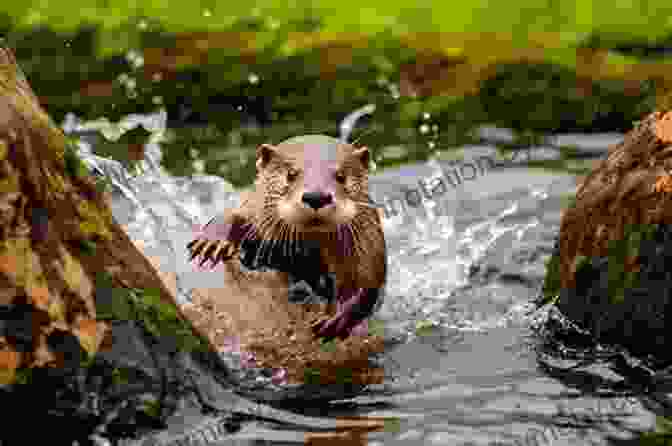 A Canoeist Observes A Playful Otter On The Riverbank Canoeing The Mountain: Gifts From The Waters