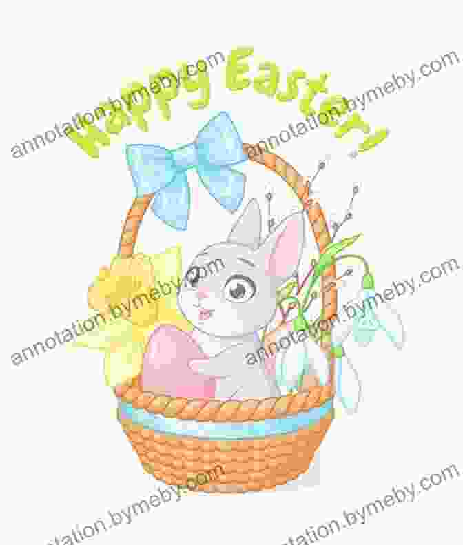 A Fluffy White Easter Bunny Holding A Colorful Basket EASTER FOR KIDS: Amazing Facts Awesome Trivia Cool Pictures Fun Quiz The BEST Easter Strategy That Helps Guide Children To Learn Using Their The History Of Easter (Did You Know 6)