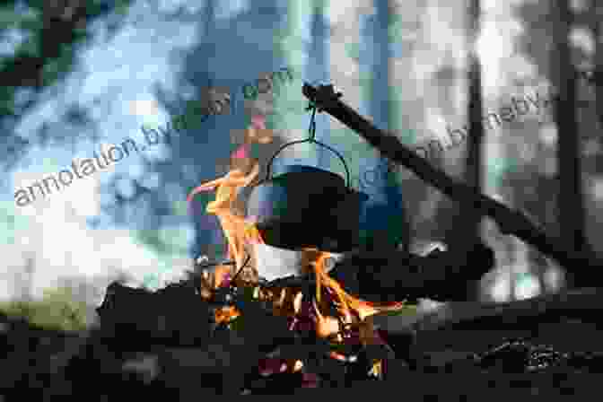 A Person Camping In The Wilderness, Cooking Over A Fire The Prepper S Survival Bible: 3 In 1 Collection Foods To Stockpile Off Grid Living And Survival Techniques To Be Better Prepared Should Something Go Wrong