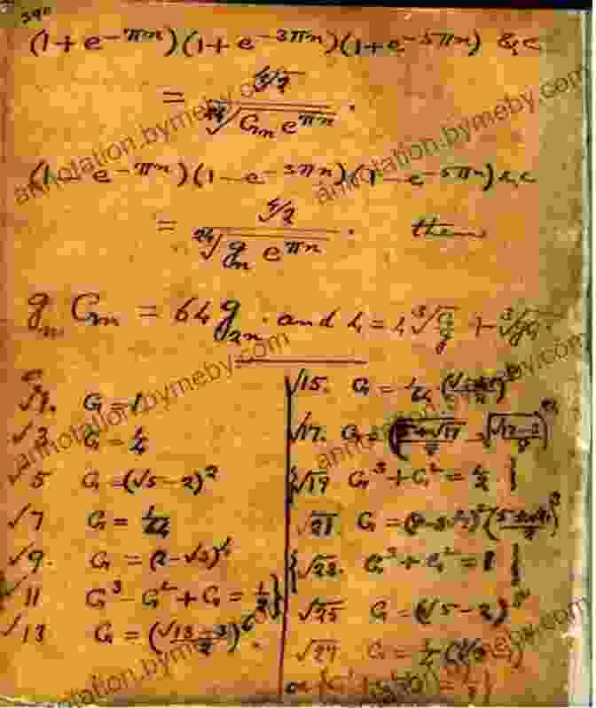 A Photograph Of Ramanujan's Lost Notebook, Filled With His Handwritten Mathematical Equations And Theorems. Ramanujan S Lost Notebook: Part I