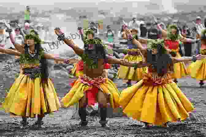 A Serene Hawaiian Landscape With A Group Of People Practicing Hula The Heart Of Being Hawaiian