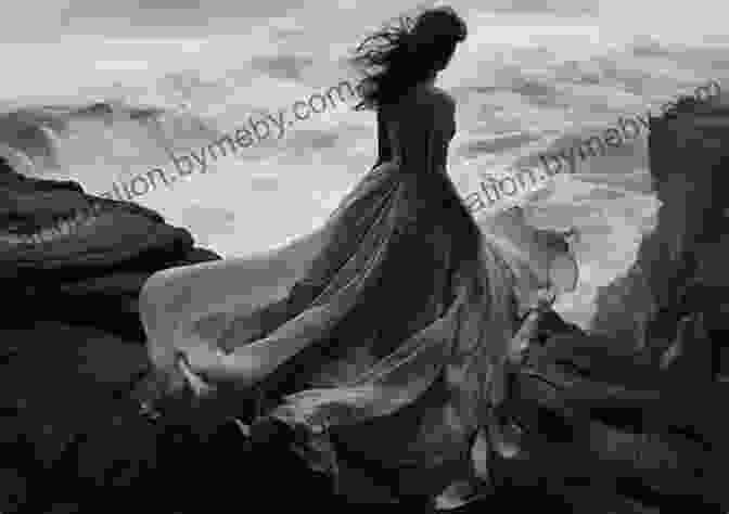 A Woman In A Flowing Dress Stands On A Cliff Overlooking A Vast Landscape. The Sky Is Stormy And The Waves Are Crashing Against The Rocks Below. Mother S Fortune Yuliya Pankratova