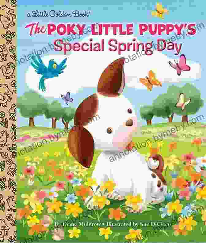 An Illustration From The Poky Little Puppy S Special Spring Day (Little Golden Book)