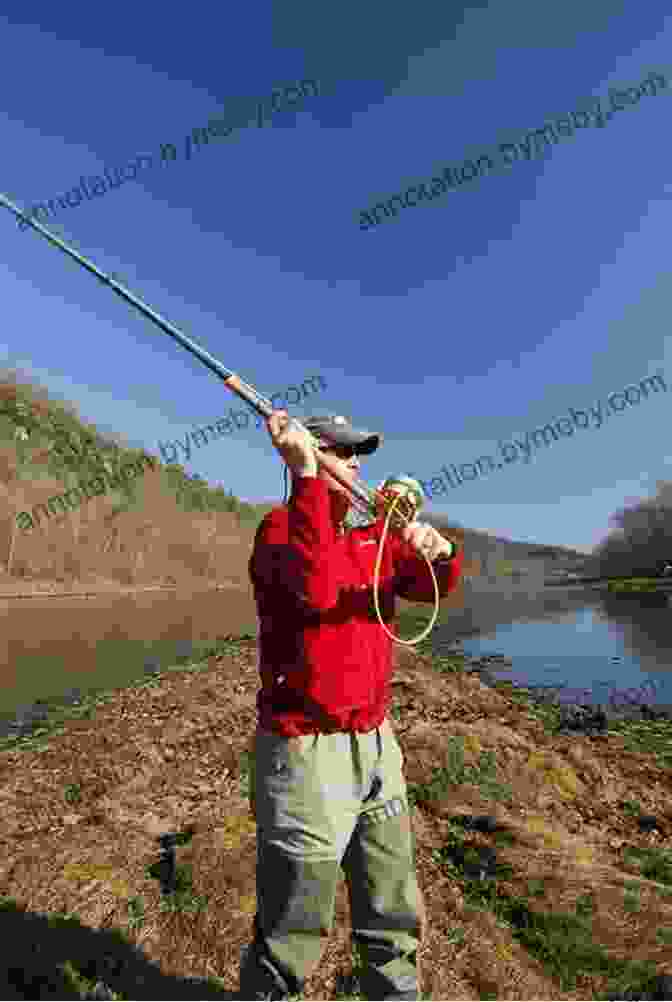 Angler Gracefully Casting A Wet Fly With A Two Handed Rod, Creating A Perfect Drift Wet Flies: Fishing (Solution Book)