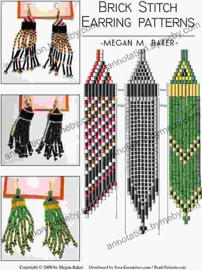 Beadweaving Brick Stitch Technique Earrings Collection Beading Patterns Book Cover Brick Stitch Earrings Fringe Seed Bead Patterns 24 Projects Gift For The Needlewomen: Beadweaving Brick Stitch Technique Earrings Collection Beading Patterns