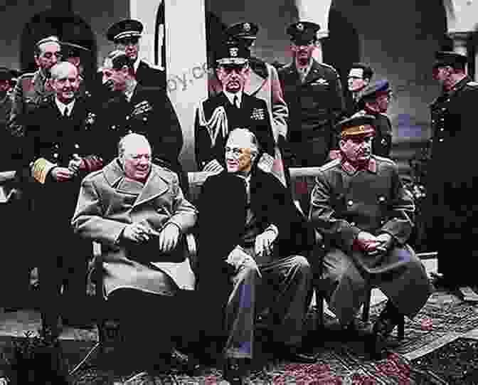 Churchill, Roosevelt, And Stalin In Deep Discussion During The Yalta Conference. Eight Days At Yalta: How Churchill Roosevelt And Stalin Shaped The Post War World