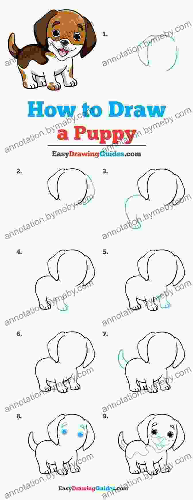 Easy Puppy Drawing Tutorial How To Draw Dogs Puppies: Step By Step Instructions For 25 Different Dog Breeds (Learn To Draw)