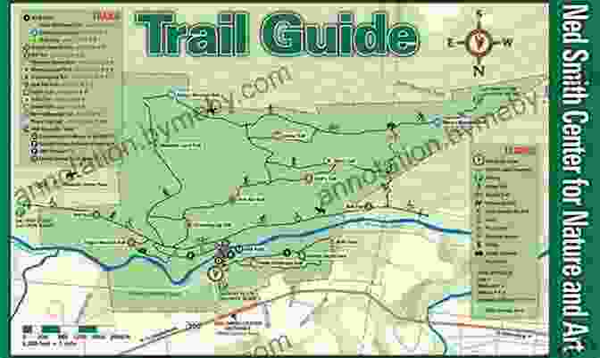 Example Of A Trail Map From The Book, Providing Detailed Information For Hikers 60 Hikes Within 60 Miles: Cleveland: Including Akron And Canton