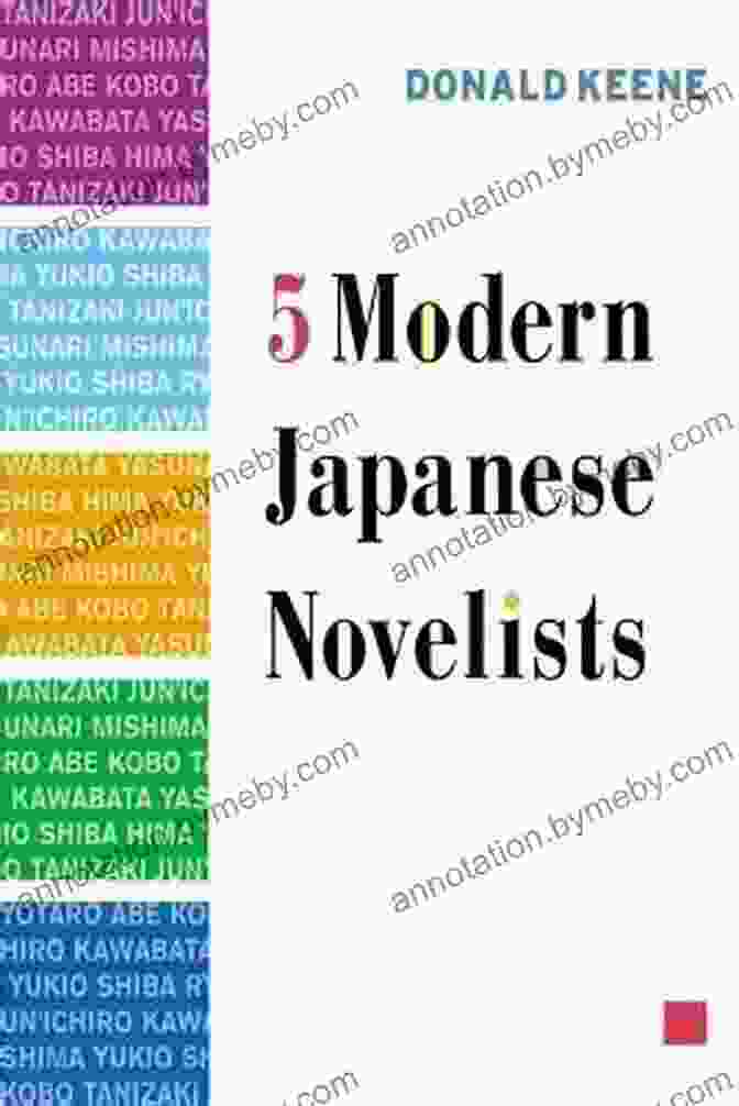 Five Modern Japanese Novelists Book Cover Featuring A Minimalist Design With Black And White Brushstrokes And Japanese Calligraphy Five Modern Japanese Novelists Donald Keene