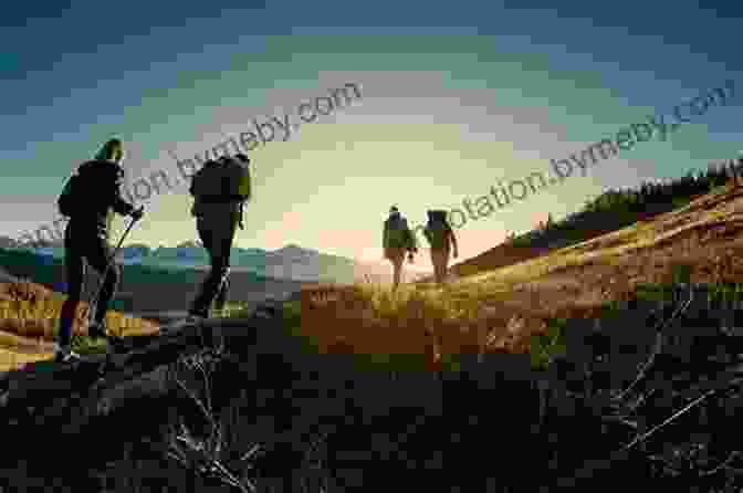 Group Of Hikers On A Trail The Downhill Hiking Club: A Short Walk Across The Lebanon