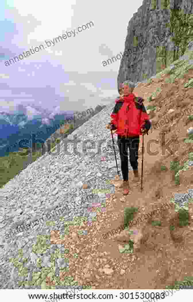 Hiker Descending A Steep Slope The Downhill Hiking Club: A Short Walk Across The Lebanon