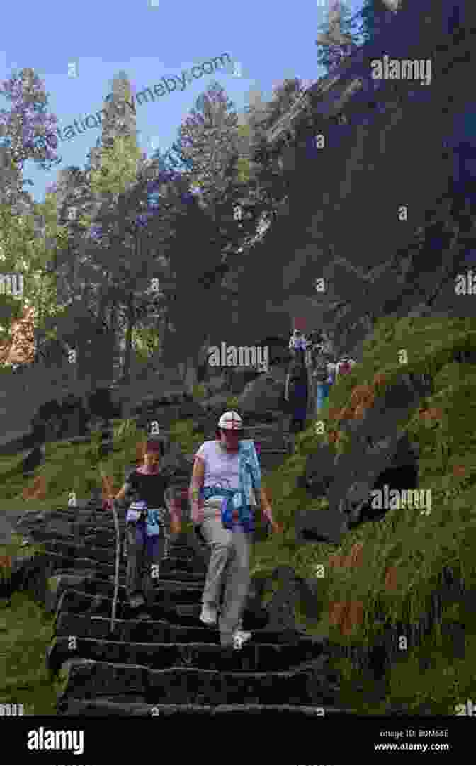 Hikers Descending A Steep Trail The Downhill Hiking Club: A Short Walk Across The Lebanon