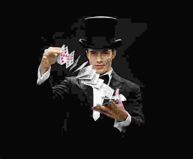 Image Of A Magician Performing A Card Trick, With Cards Floating In The Air Magic Things You Can Do With Cards: Magical Tricks And Tips With Amazing Cards