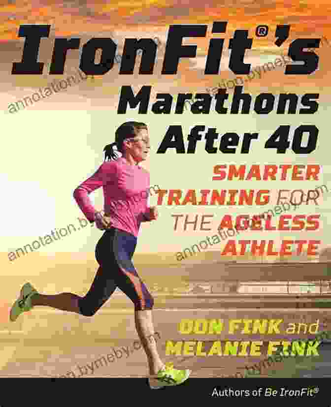 IronFit Marathons After 40 Book Cover, Featuring A Muscular Runner Over 40 Crossing A Marathon Finish Line IronFit S Marathons After 40: Smarter Training For The Ageless Athlete