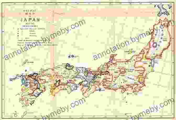 Map Of Feudal Japan Samurai Katherine Silver