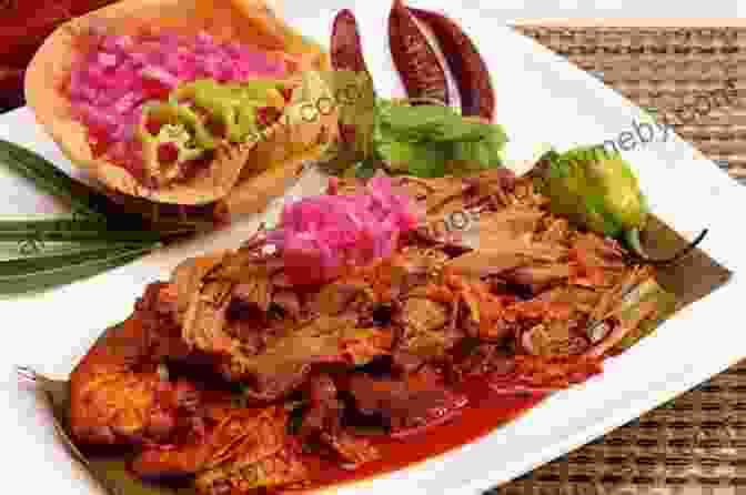 Traditional Yucatan Dish With Cochinita Pibil, Panuchos, And Papadzules Yucatan Cancun Isla Mujeres Isla Holbox