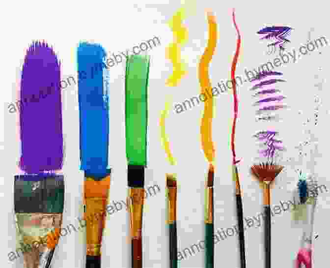 Variety Of Brush Strokes Demonstrated On A Canvas Acrylic Painting Color Essentials Didier Ghez